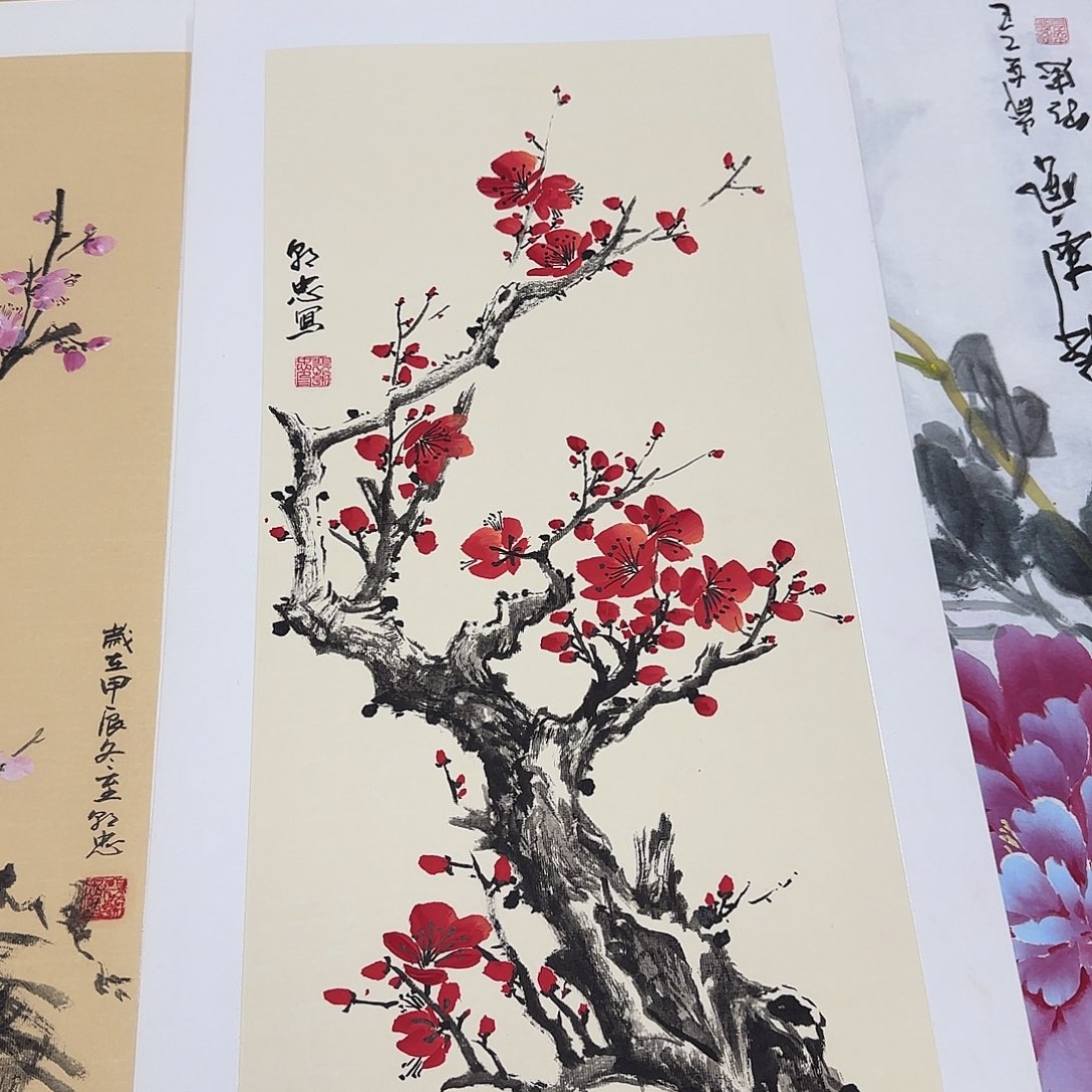 国画国画立体兰花作品