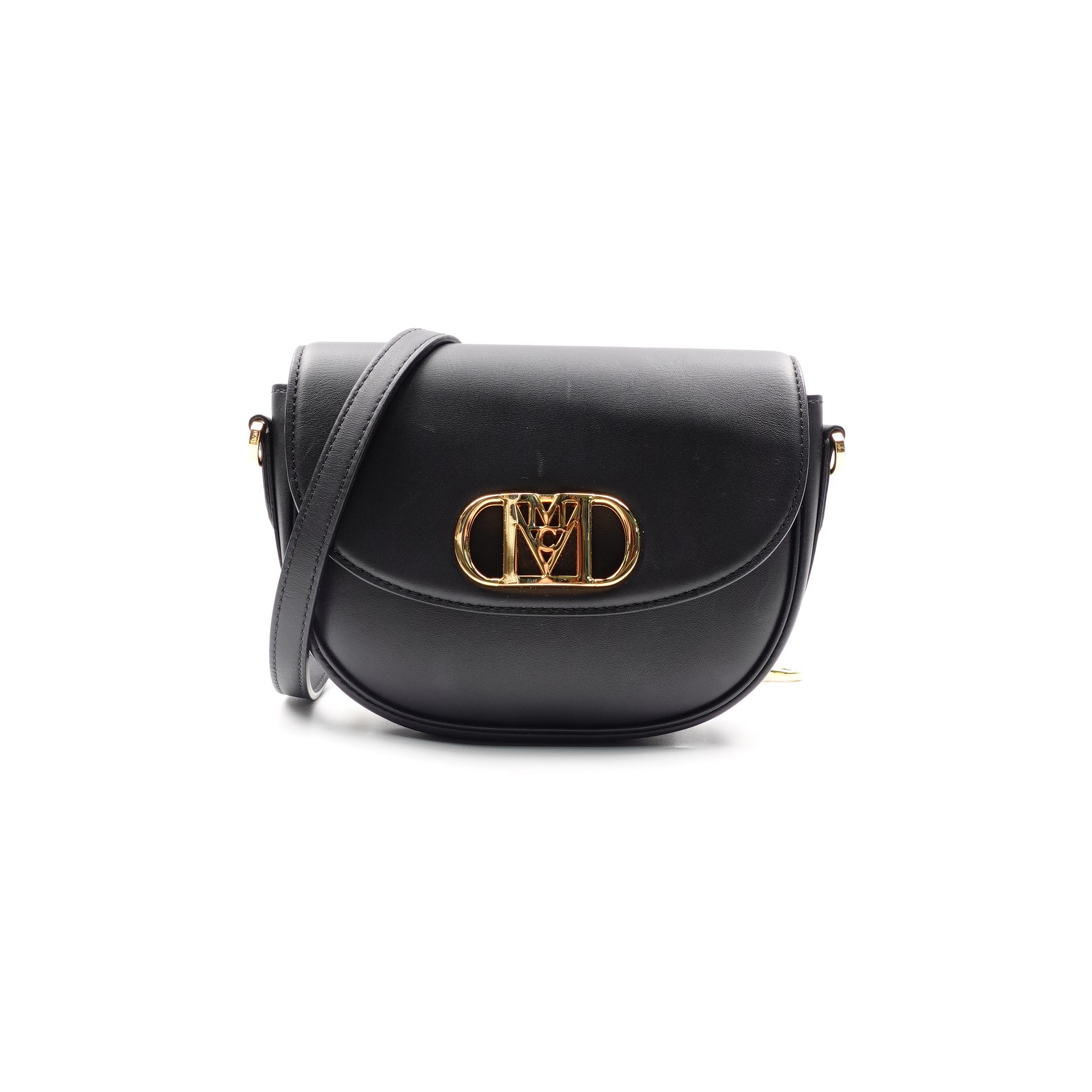 95新 MCM 黑色马鞍单肩包T10236902