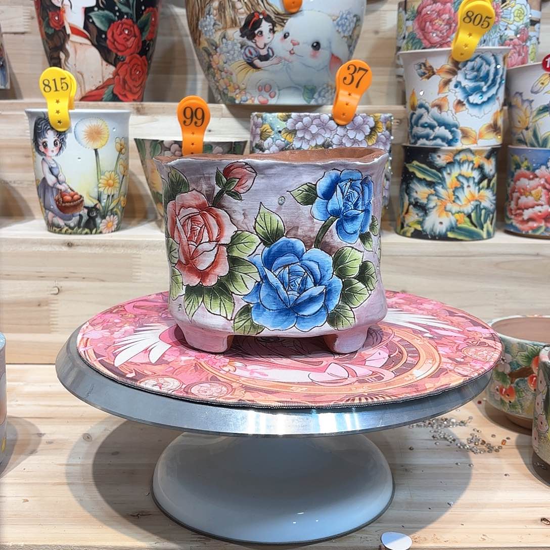 紫砂花盆手工花盆默认微瑕14/12