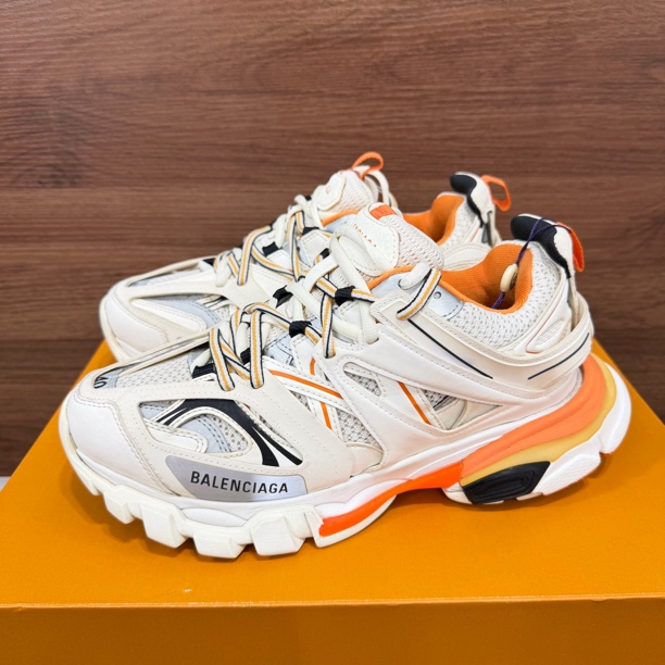 99新 Balenciaga/巴黎世家 40码 track白橙色老爹鞋