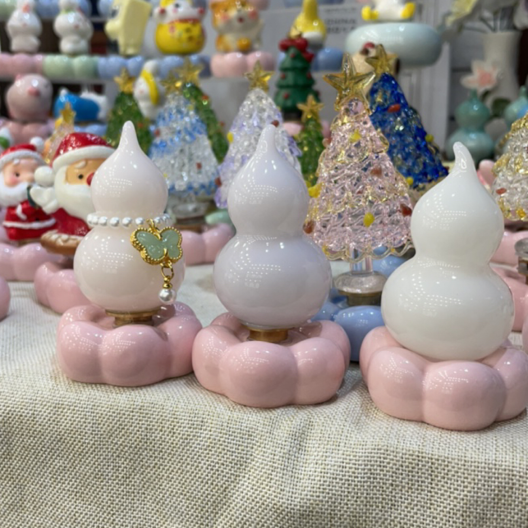 陶瓷玉葫芦转转摆件转转