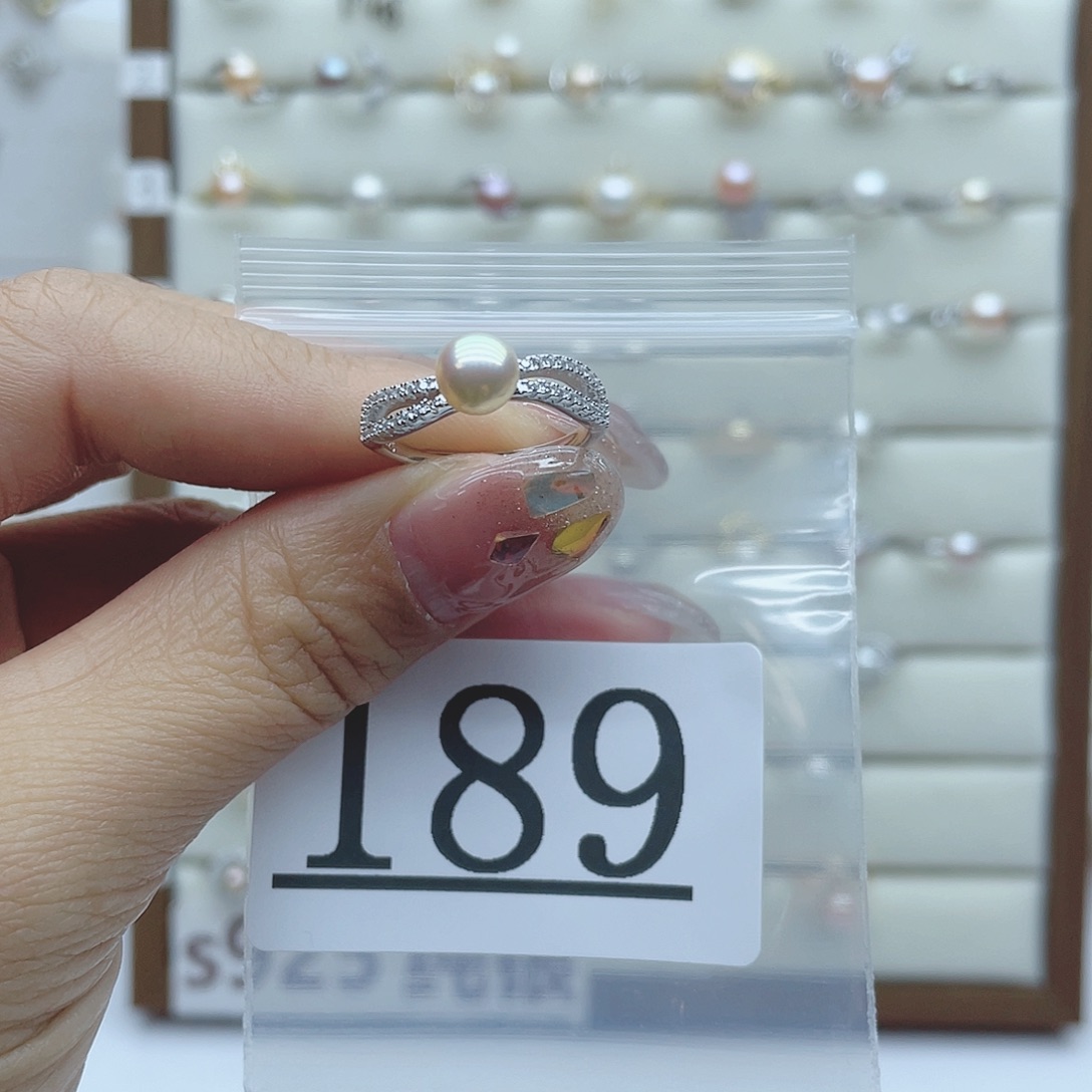 淡水珍珠珠宝奇石银S925镶嵌189