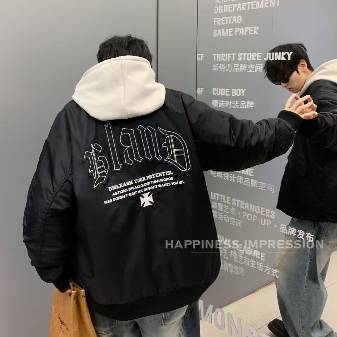 青少年休闲时尚宽松百搭潮流精品潮牌加棉加厚棒球服