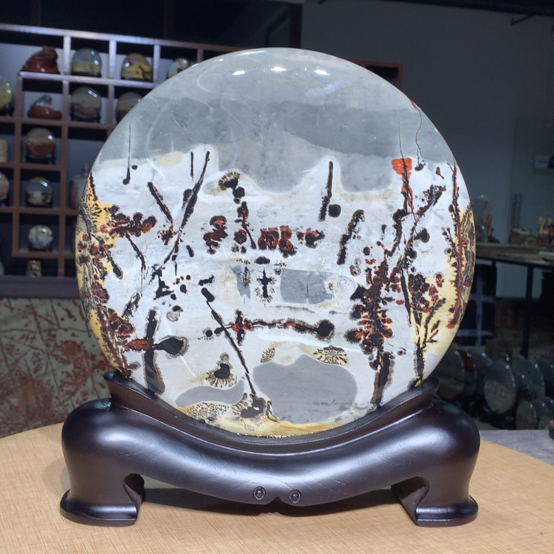 紫砂，广西国画石摆件，收藏观赏