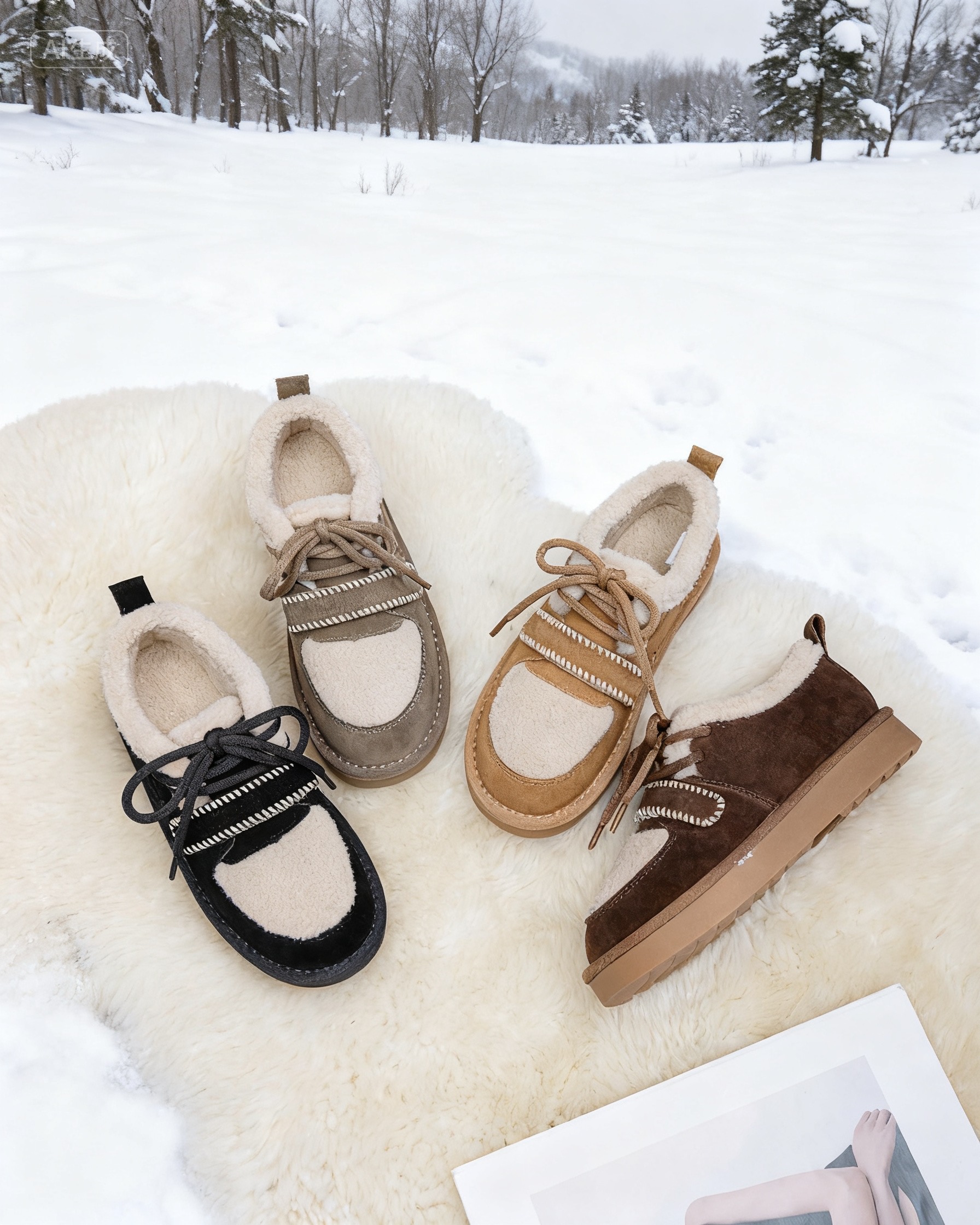 闺蜜季004【真皮博肯鞋】真皮羊羔绒不闷脚