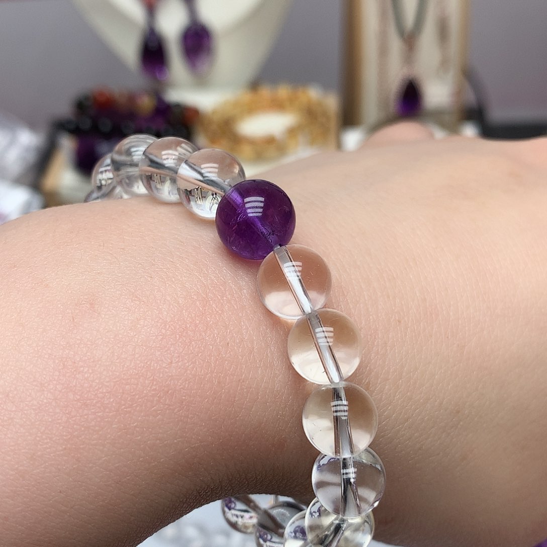 水晶白水晶手串9mm未镶嵌