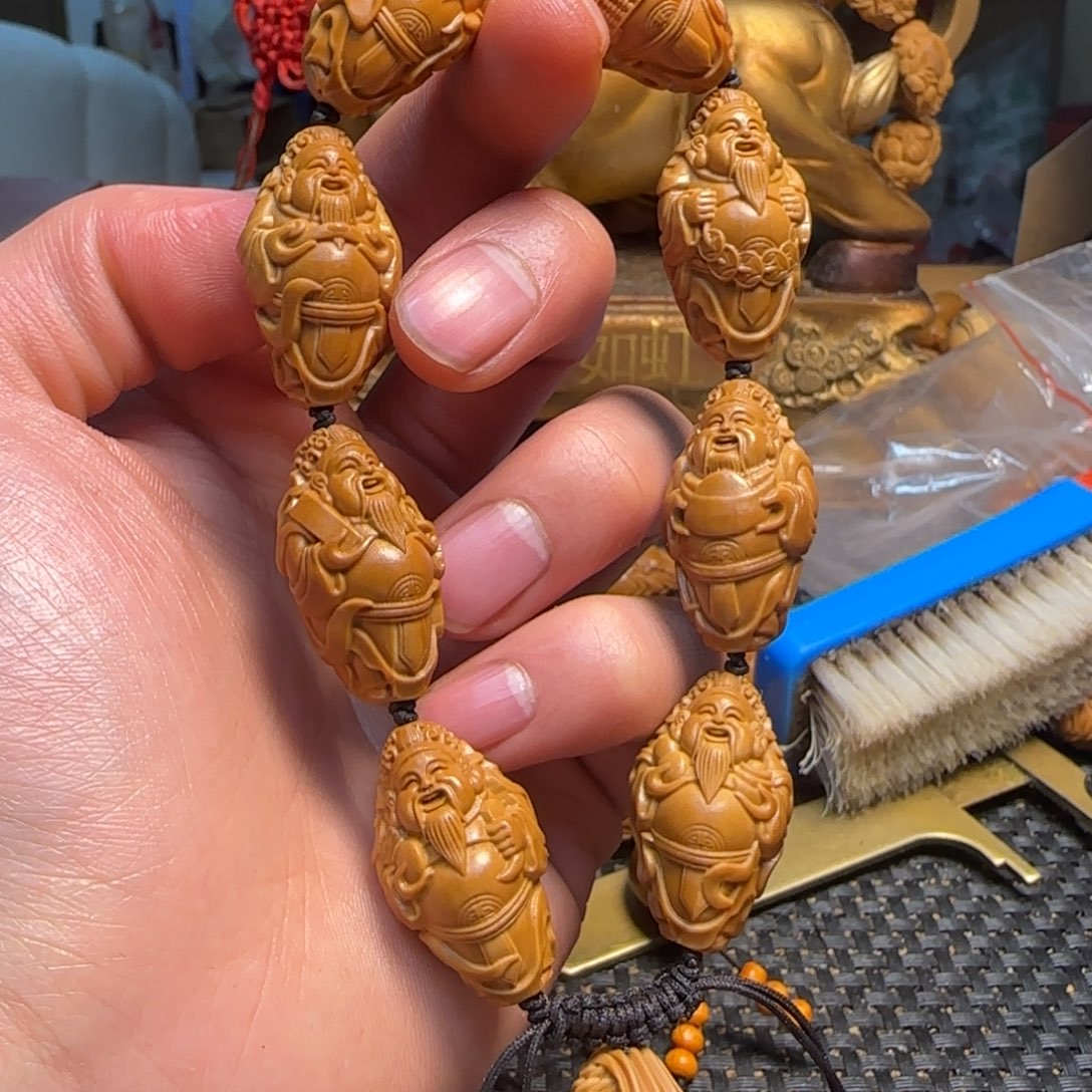 橄榄核手串/手链飘带财神