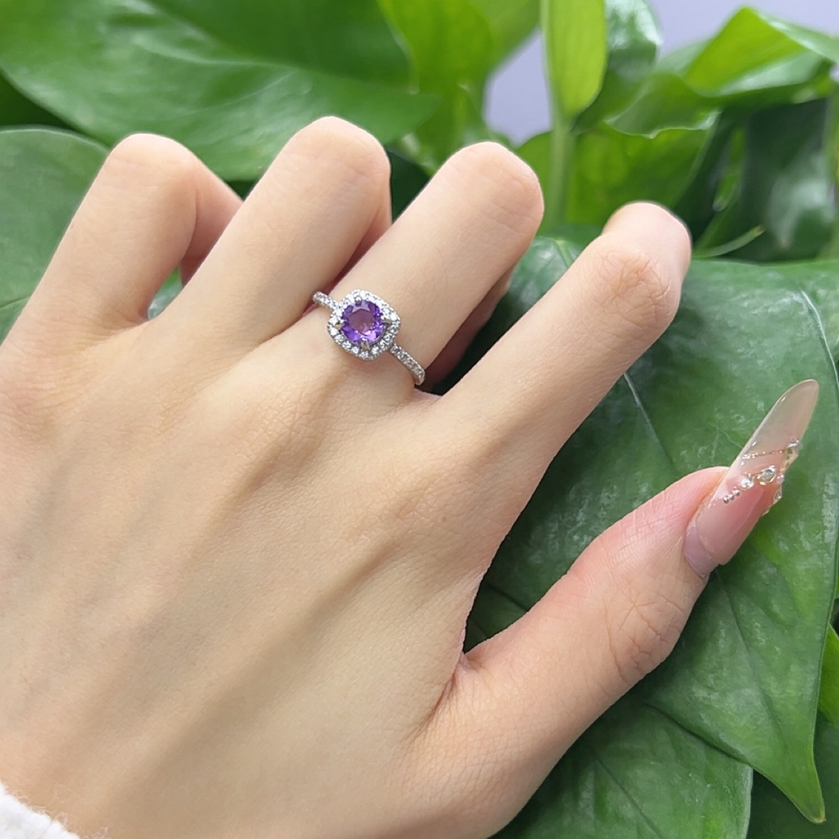 玺楠祥•s925银镶小水晶小方糖