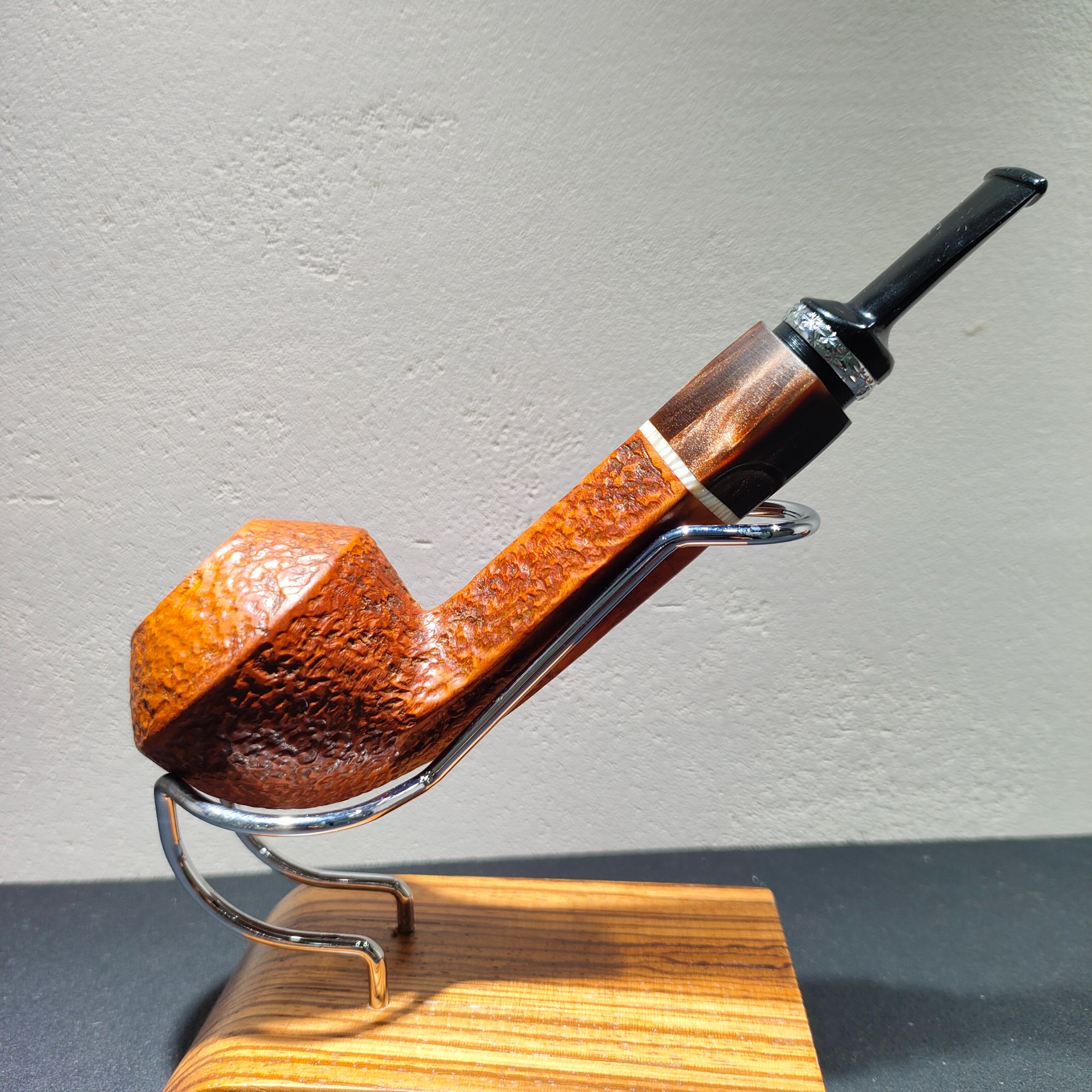 3毫米牛头直斗 意大利进口石楠木手工烟斗黄色麻面大烟斗新手入门