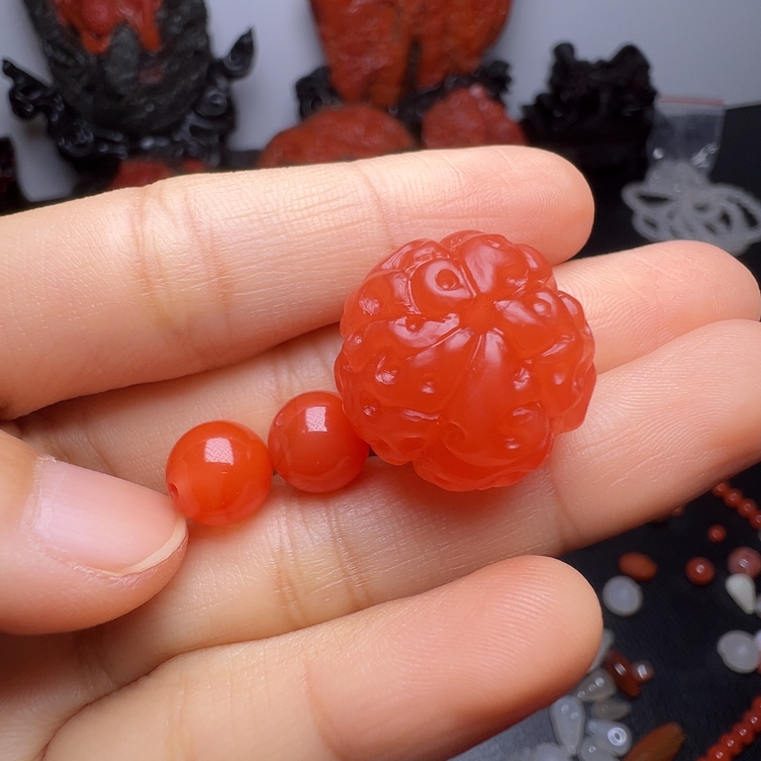 南红玛瑙未镶嵌手链