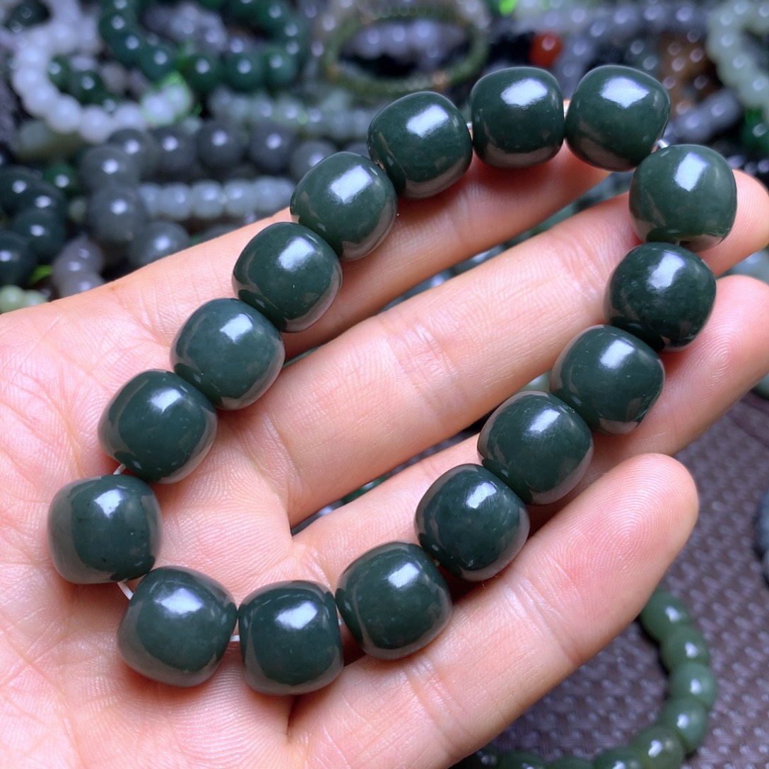 和田玉未镶嵌手串14