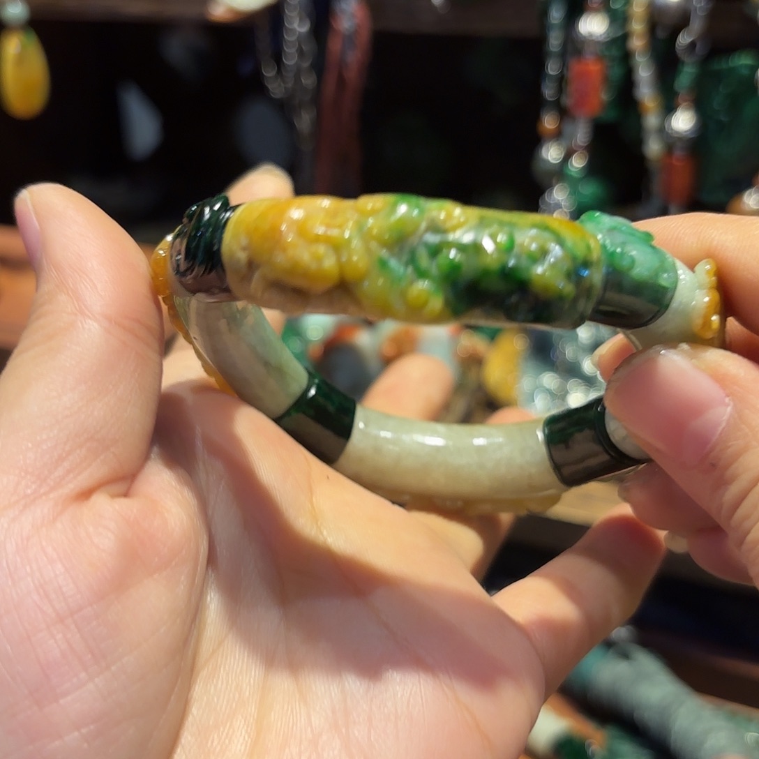 翡翠手链未镶嵌，原创