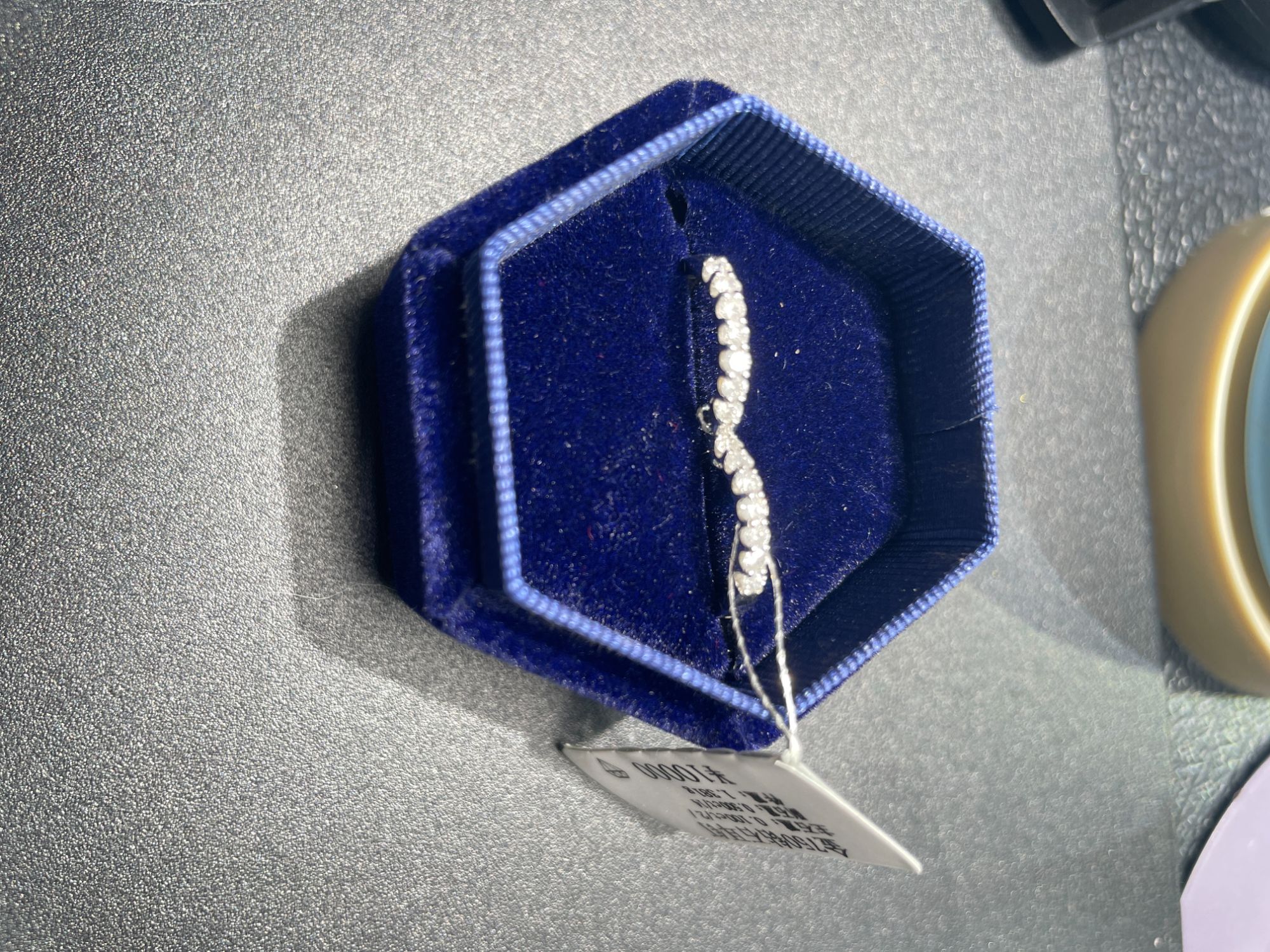 【VC珠宝】18k 7钻白耳扣 孤品 zses00054