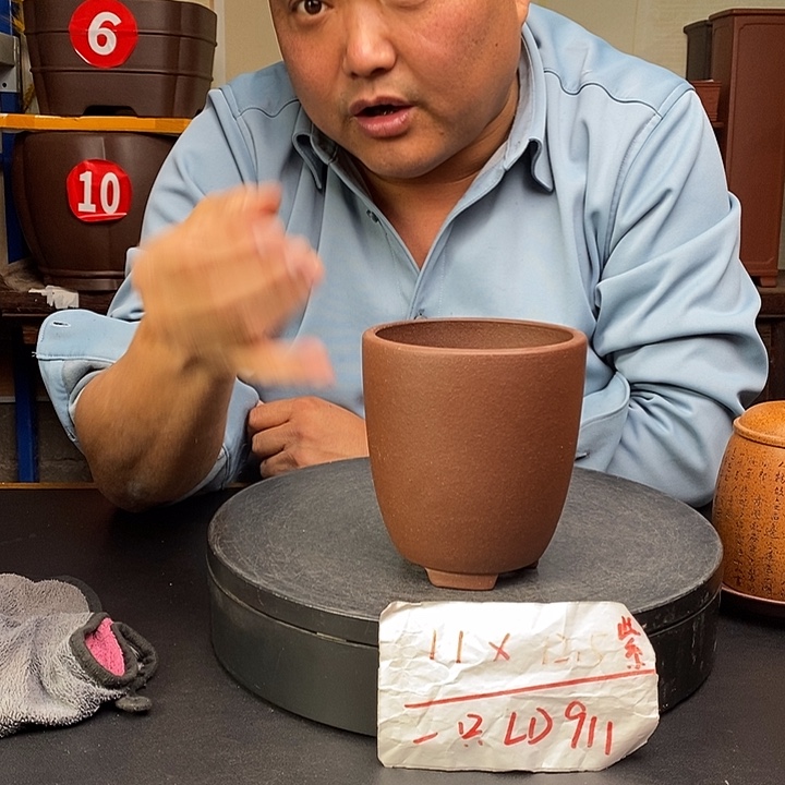 紫砂花盆货号一只LD911