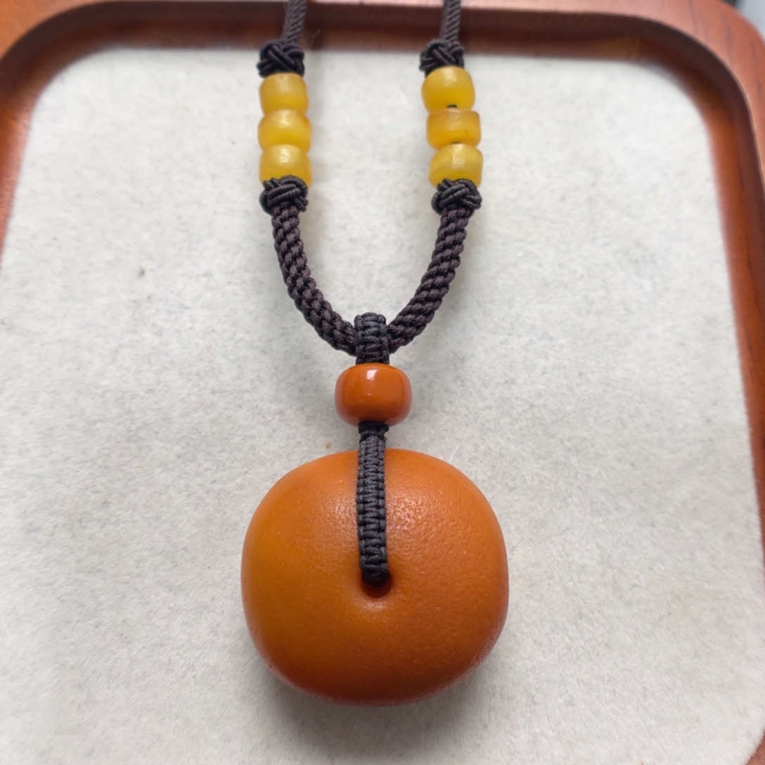 蜜蜡未镶嵌项链吊坠