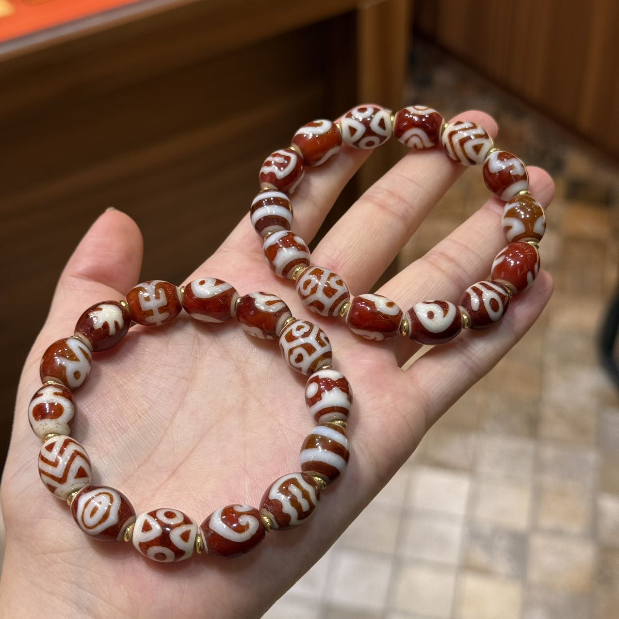 【曹美丽精选】H45865-玛瑙DIY多宝手串-多样性发其一-11*13mm