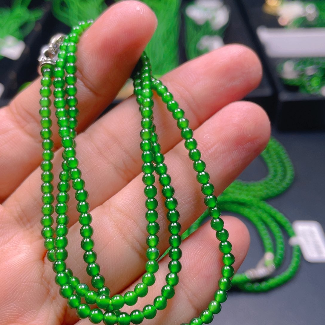 翡翠未镶嵌颈饰天然A货翡翠卡3