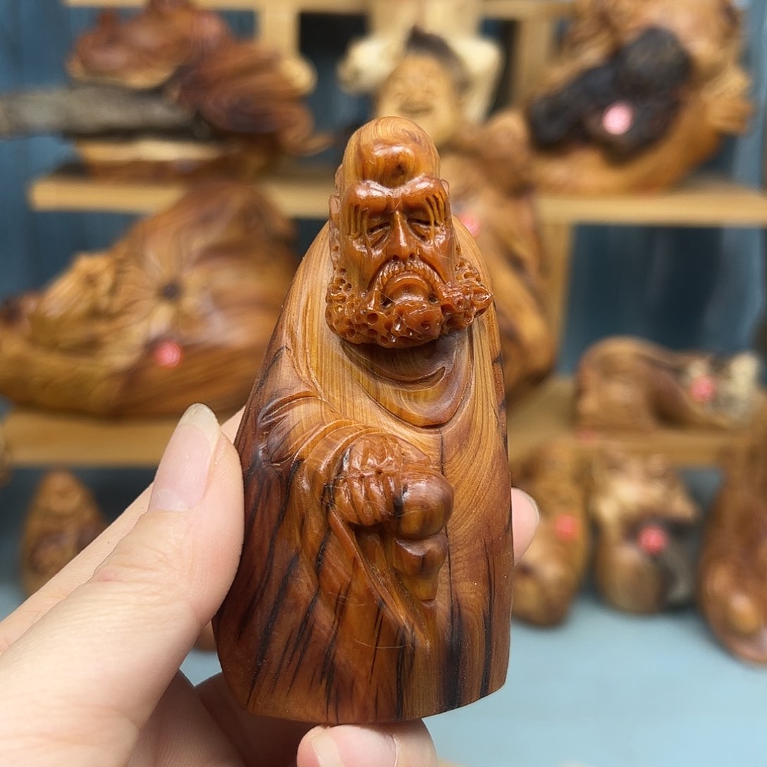 木崖柏木摆件手把件