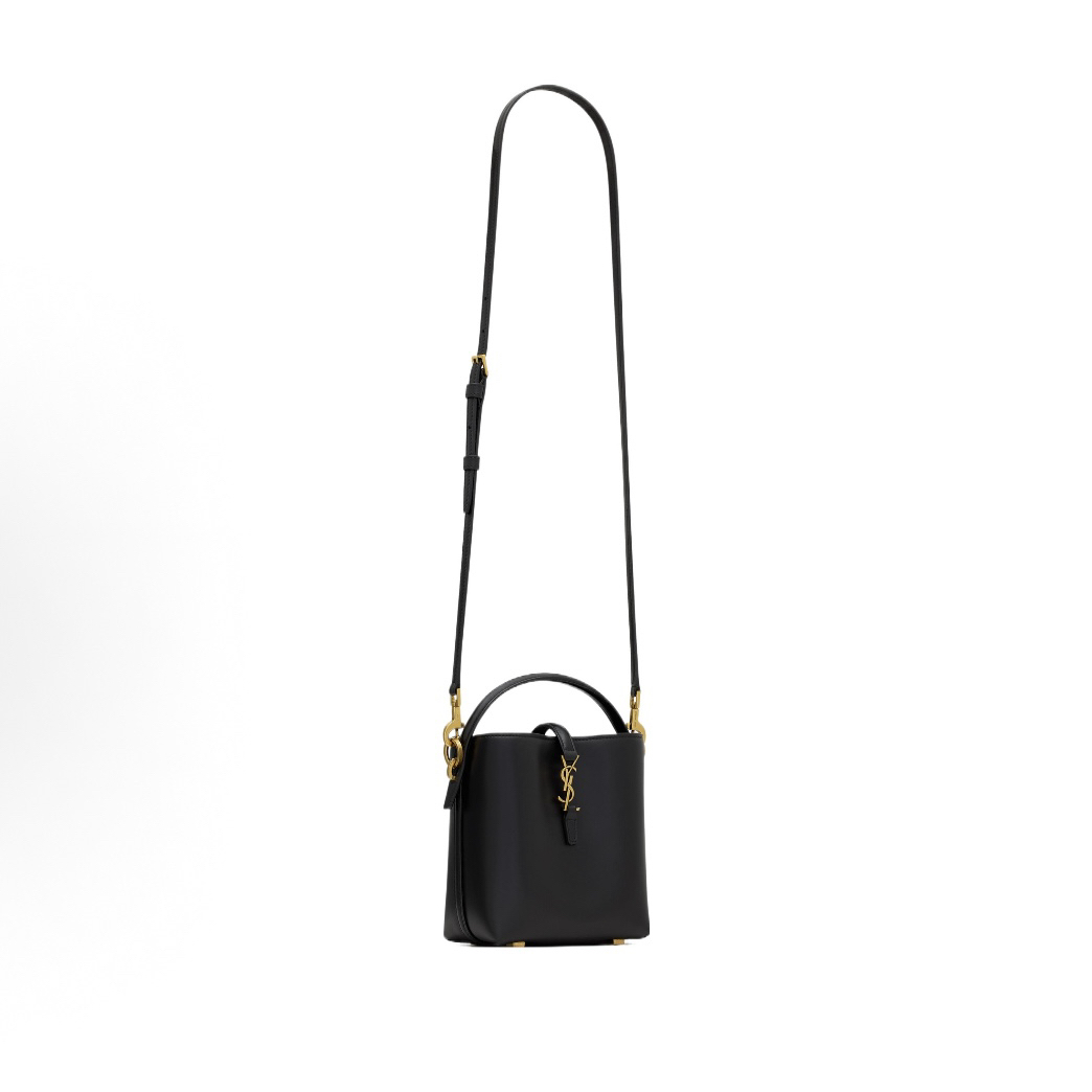 未使用 YSL/圣罗兰 LE37 黑色水桶mini/香菜奢品/单肩