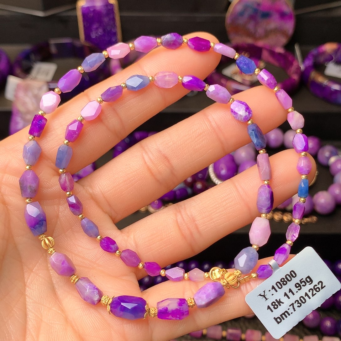 苏纪石（舒俱来）项链18K金镶嵌