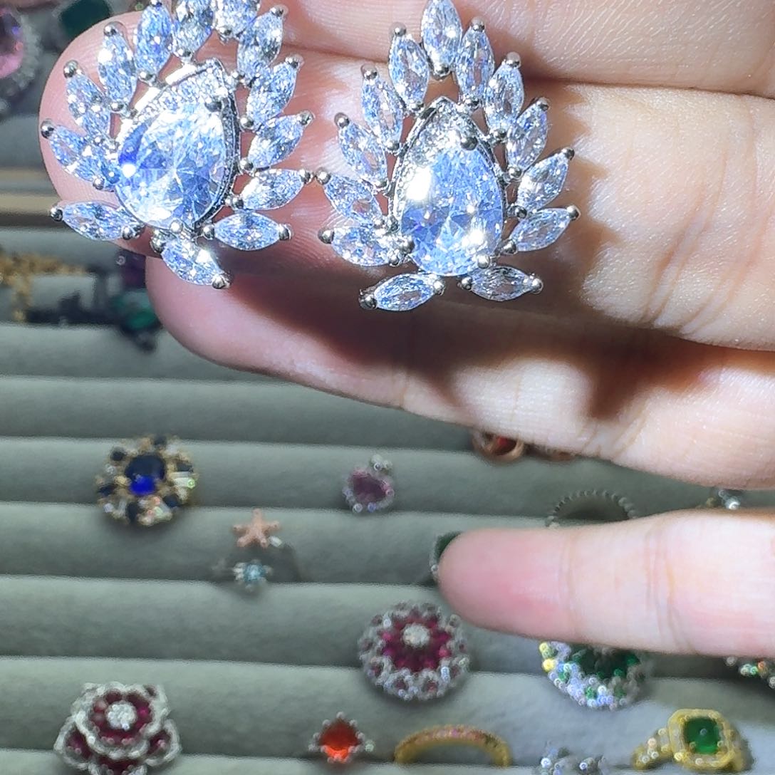 绿水晶戒指银S925镶嵌