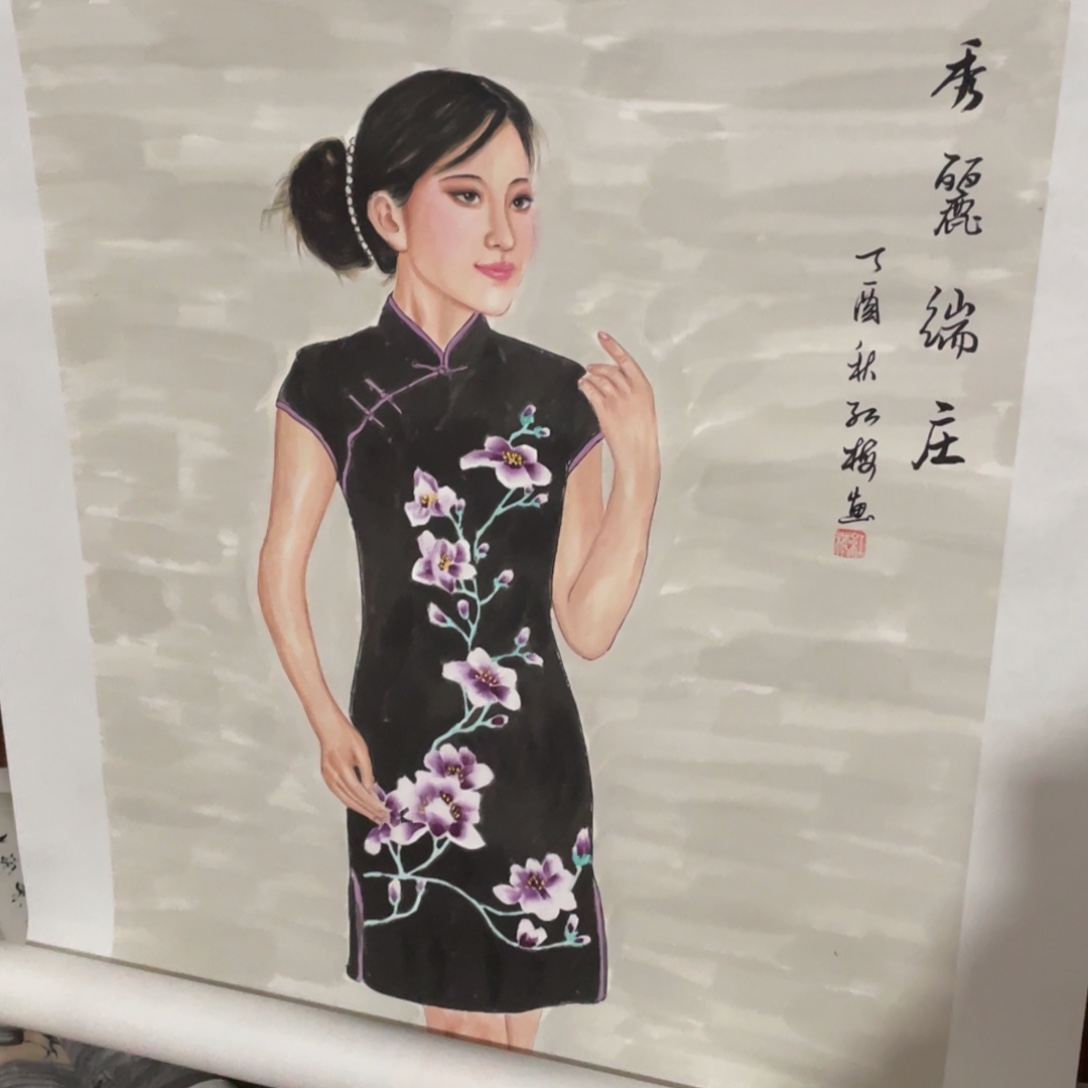 国画纯手绘人物山水