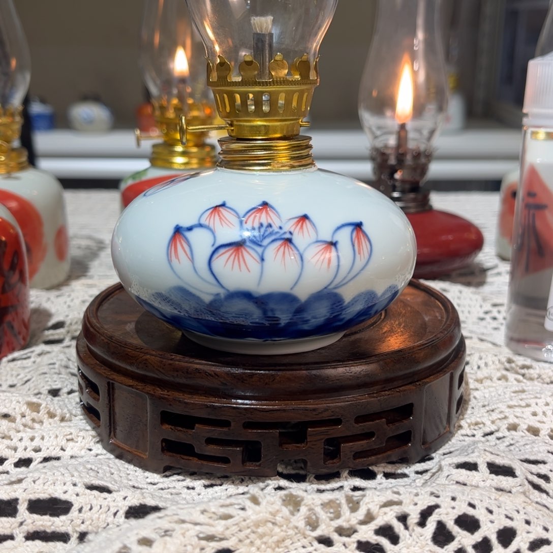 摆件景德镇陶瓷香薰灯