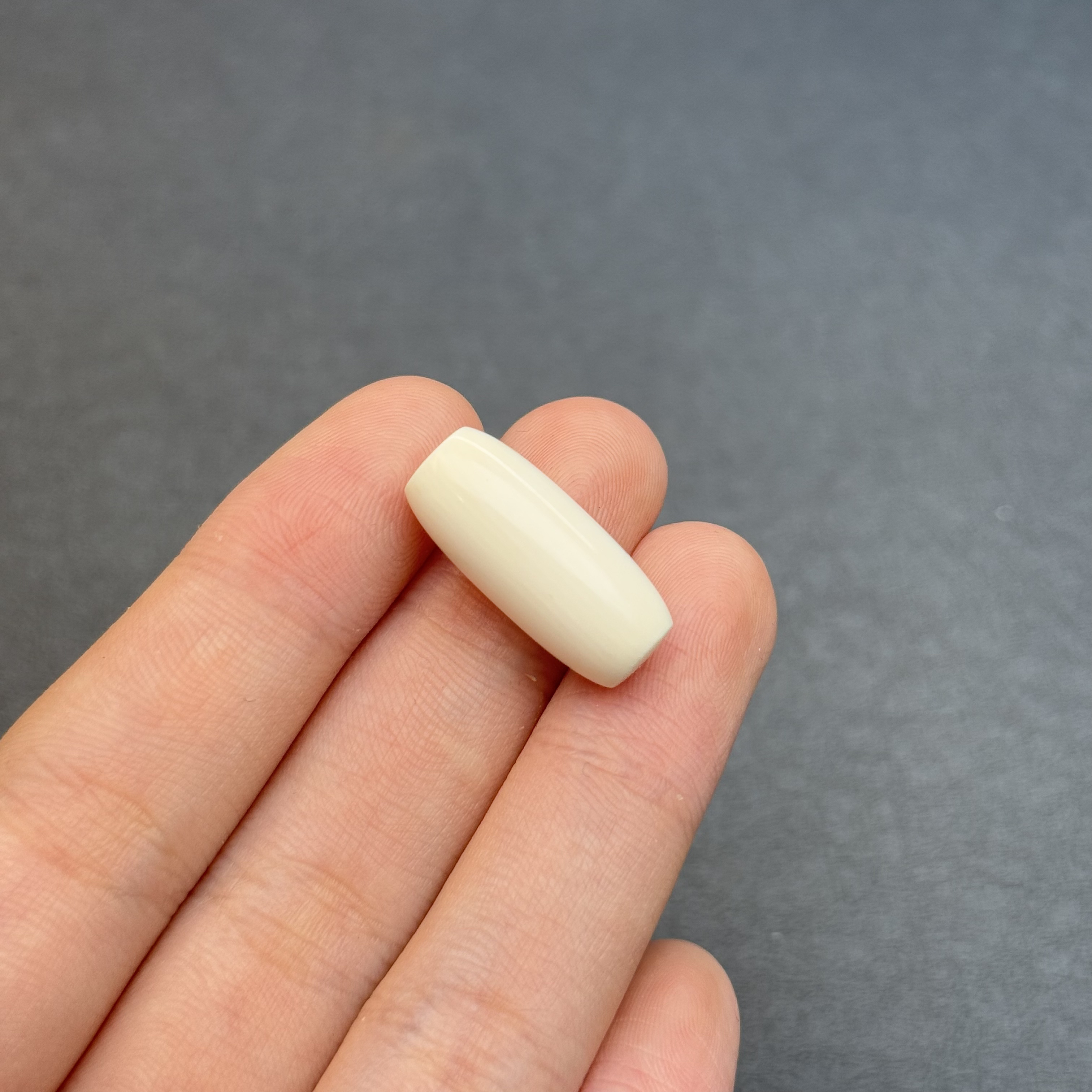 A3715天然猛犸牙桶珠10x23mm支持鉴定 假一罚四