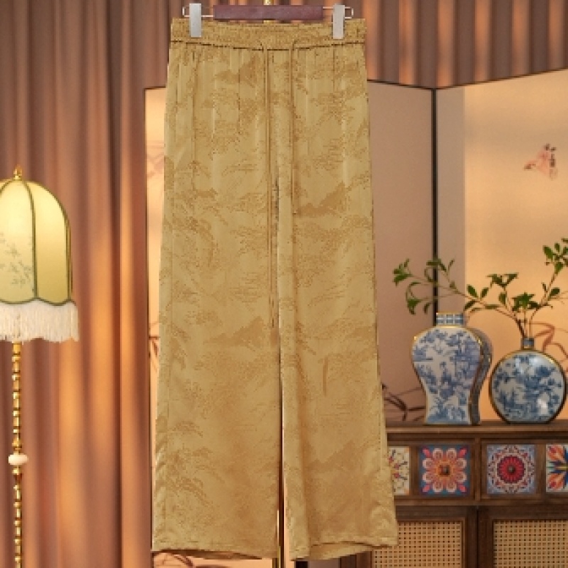 【如此月圆】新中式国风宽松优雅阔腿裤