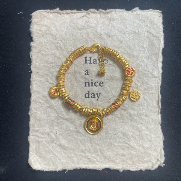 足金定制盘缠手串13.9克