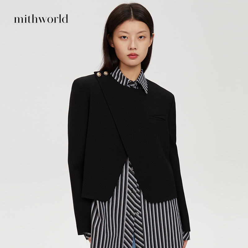 mithworld/沵媞时尚气质显瘦不对称小香外套W4FFS6136E8A