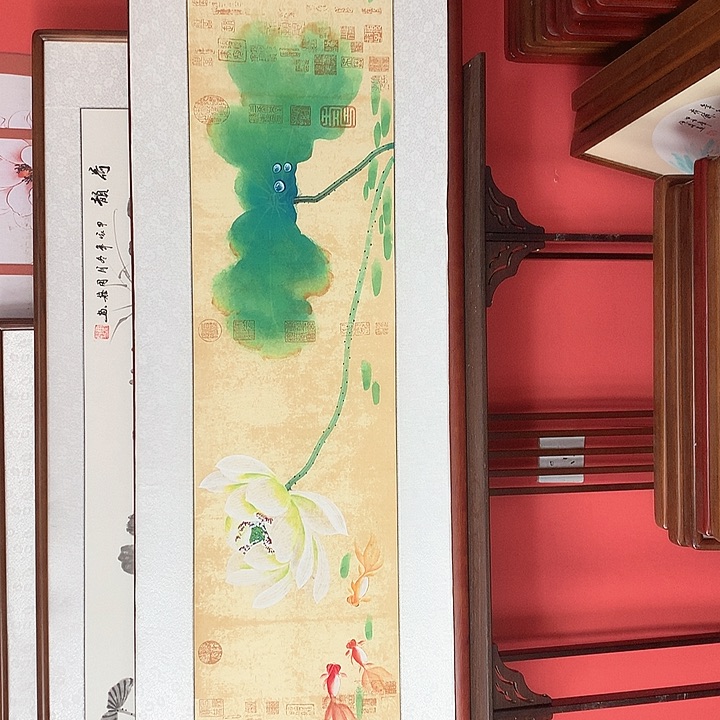 国画不**心带框尺寸手绘包邮