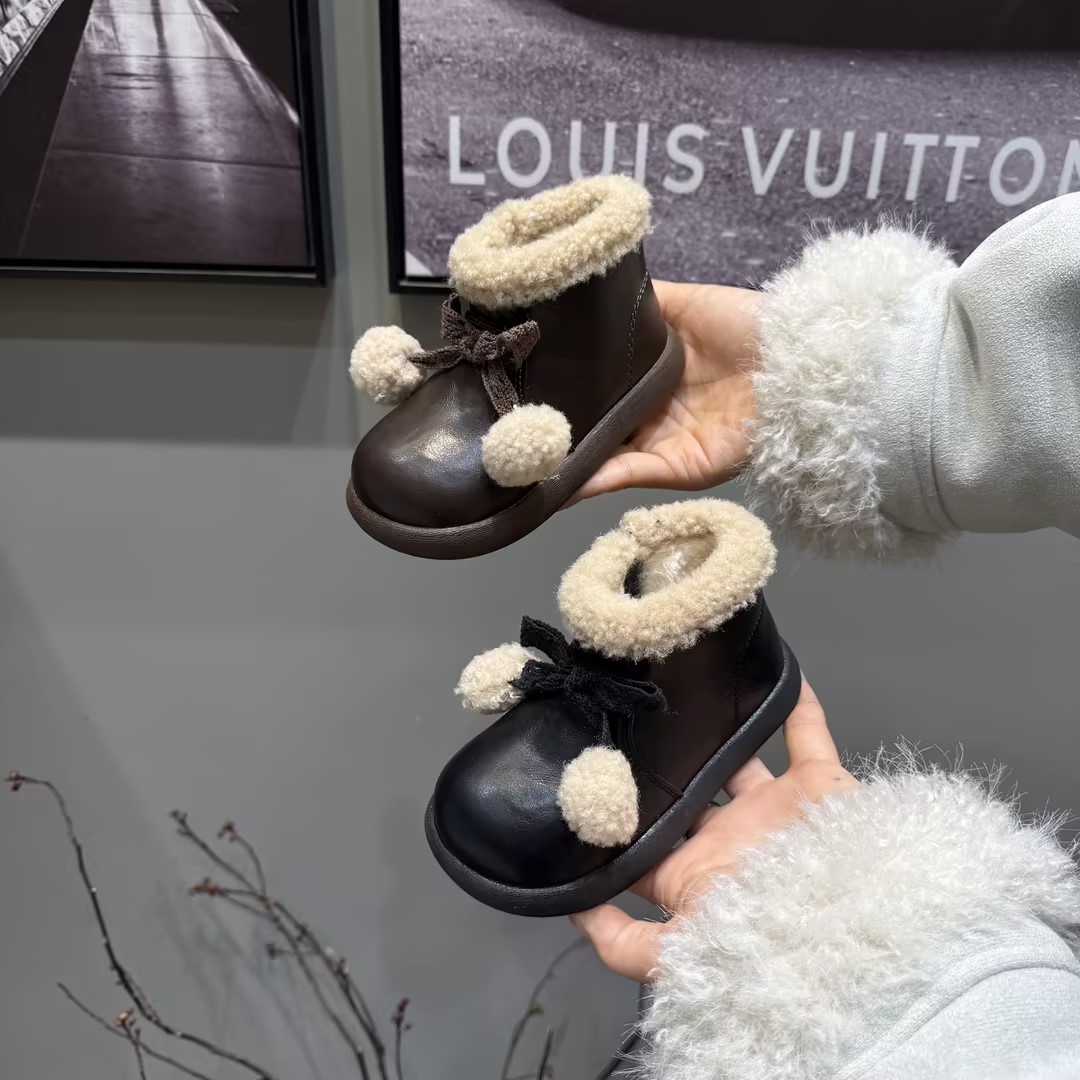 小大人/冬季/毛球23-32小童百搭雪地靴6697