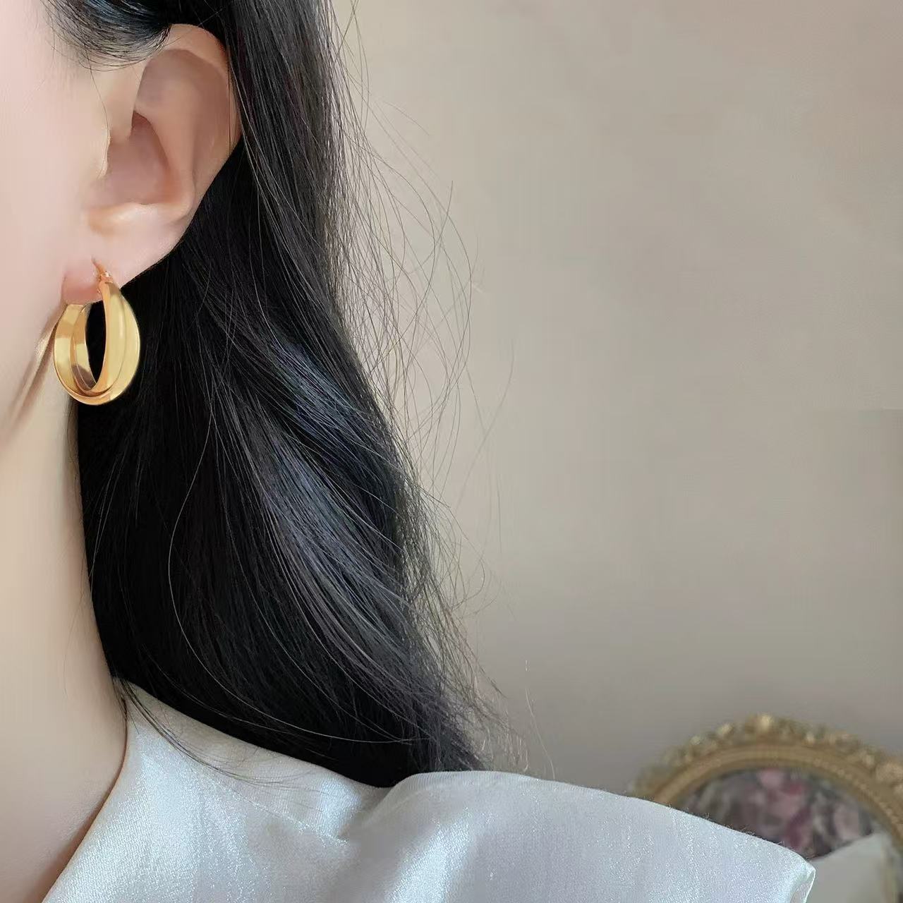 铜合金耳饰 精致大气简约时尚高级感耳扣N4138A1