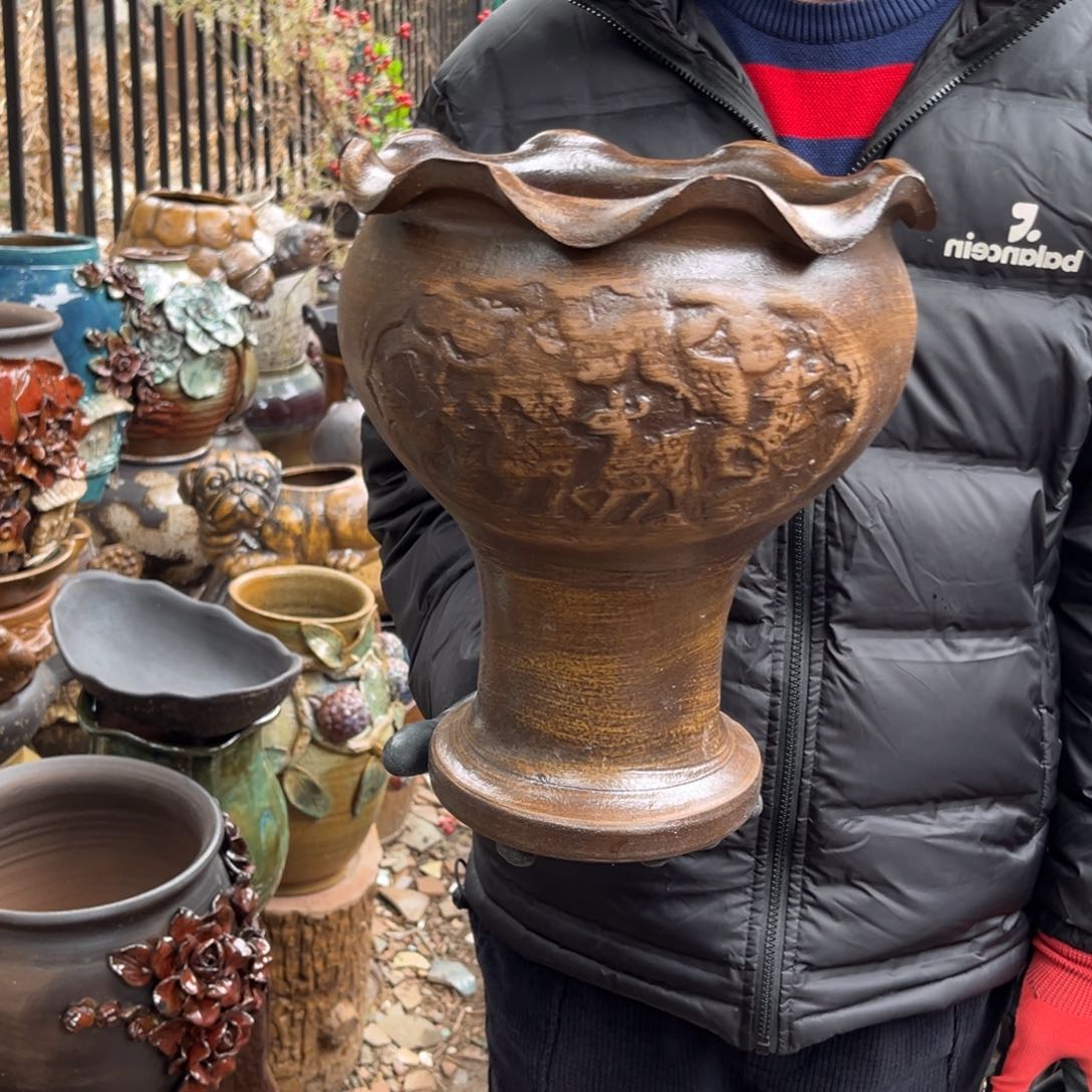 红陶高30口25有孔