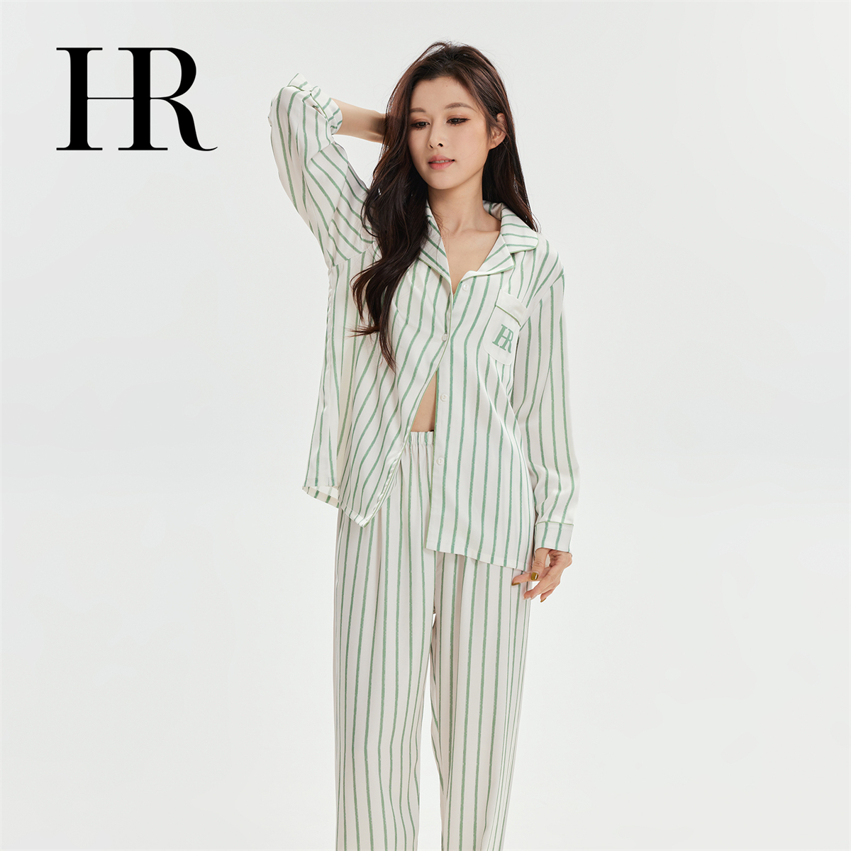 HR/赫莲娜家居服套装舒适秋季长裤睡衣女款爆款2025睡衣睡衣推荐