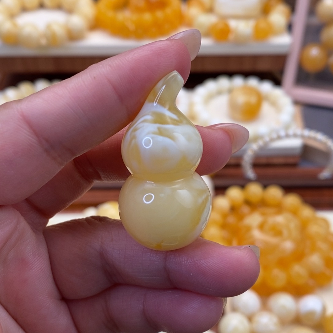 【闪购商品】未镶嵌蜜蜡裸石葫芦