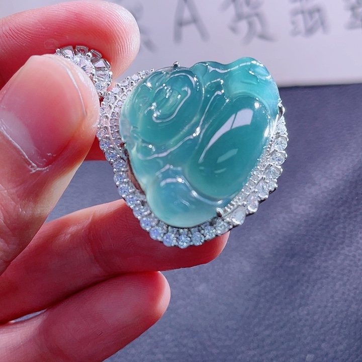 翡翠颈饰银S925镶嵌99999999
