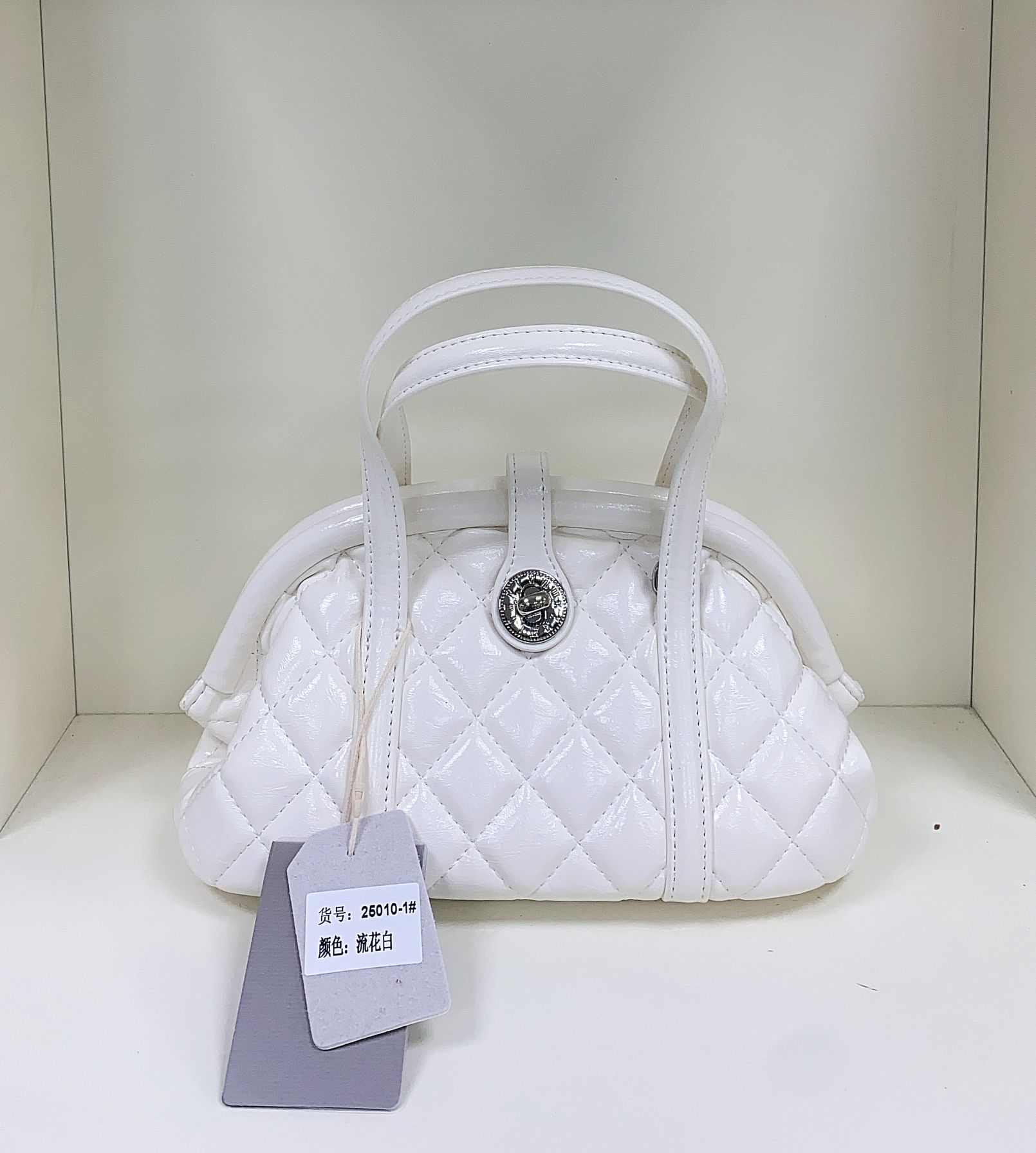25010-1#白色【尺寸：长25宽13高13】休闲百搭时尚经典女士纯单肩包