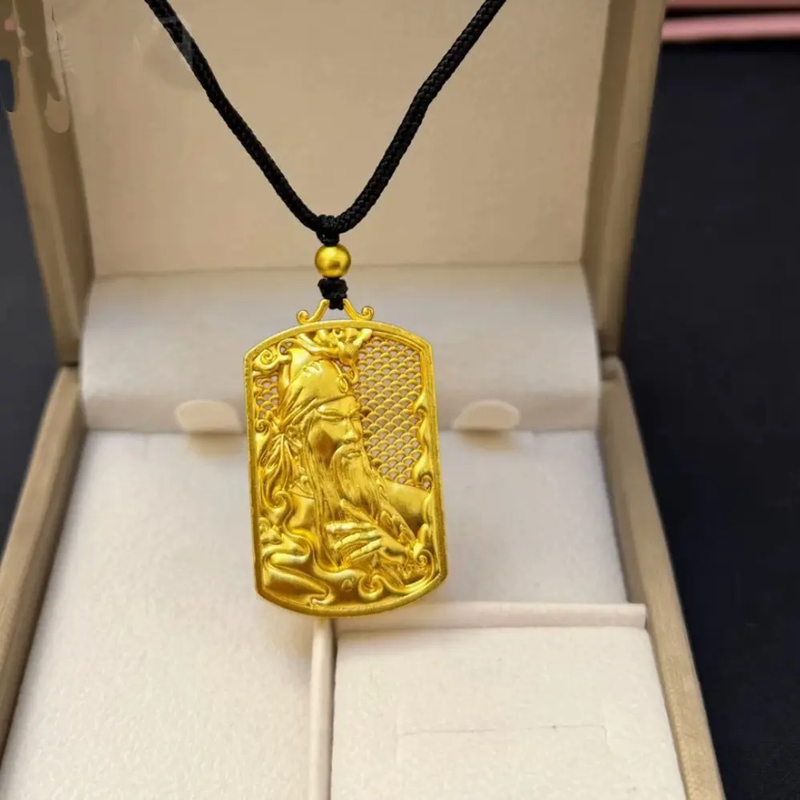 铜合金吊坠 武财神关公空心男款轻奢时尚百搭吊坠