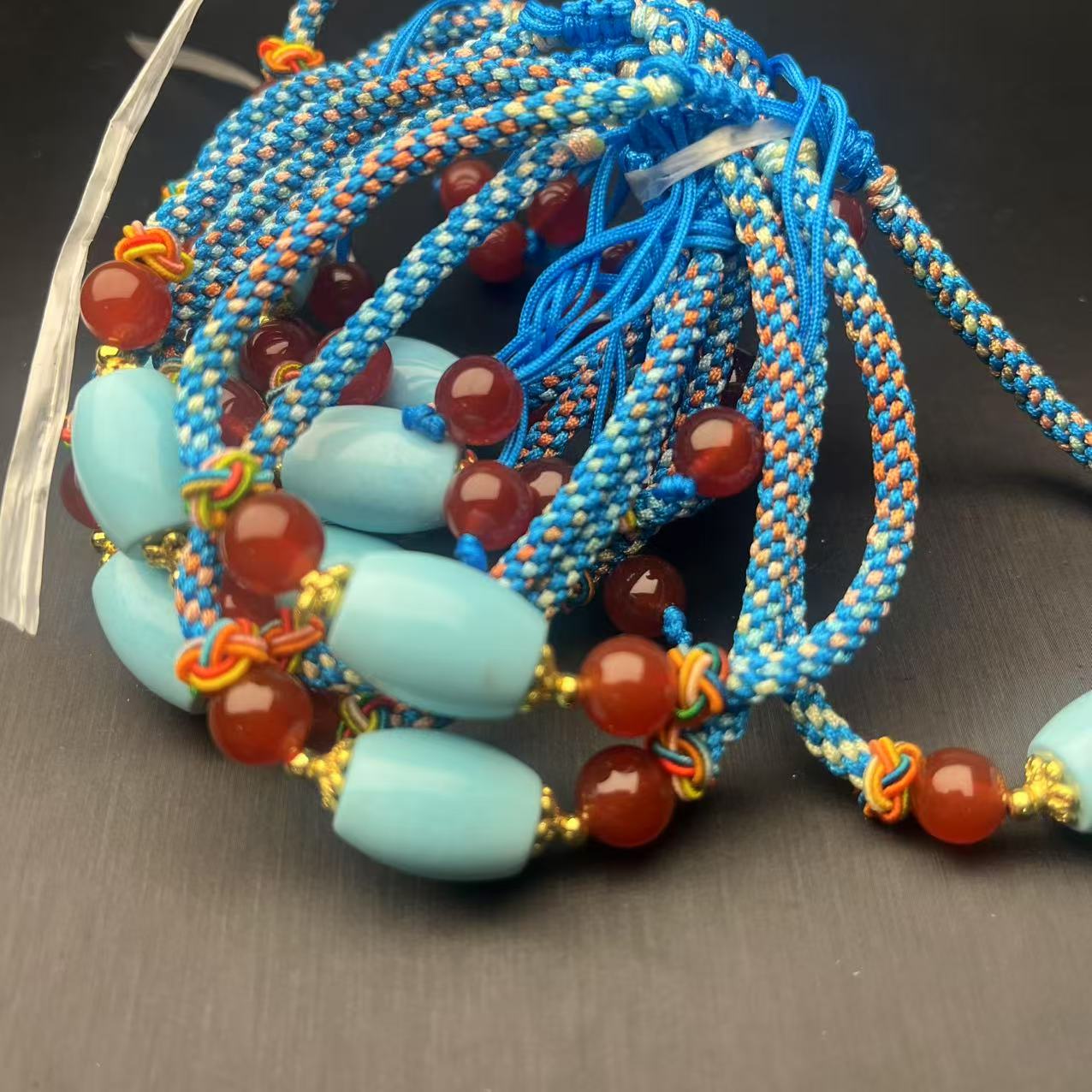 ZBG1600菱镁矿桶珠编绳手串(天然珠宝多样性发其一）