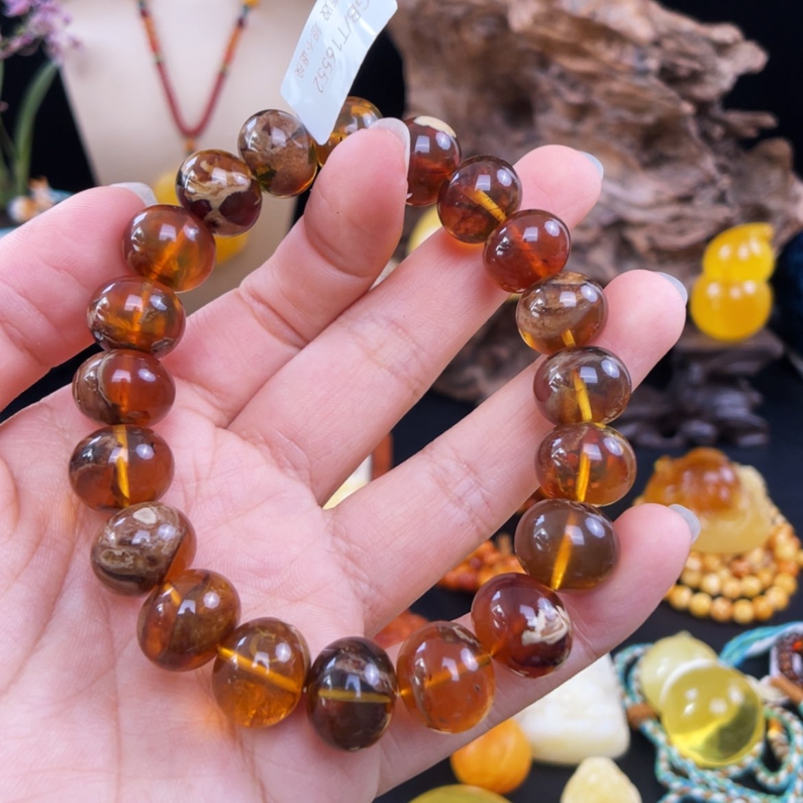【闪购商品】琥珀珠宝奇石未镶嵌12.5mm