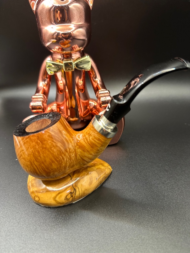 奇博原木色手工石楠木烟斗