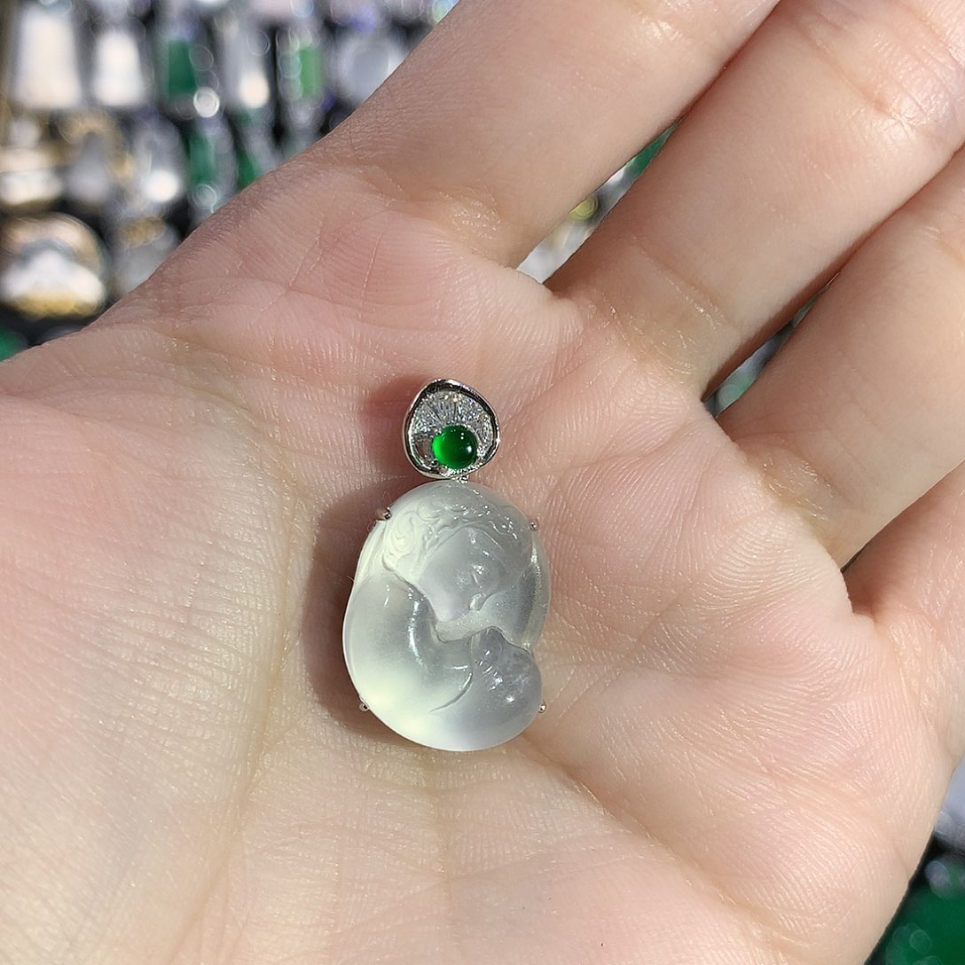 石英质玉颈饰银S925镶嵌芷****