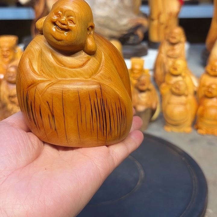 柏木太行崖柏弥勒佛