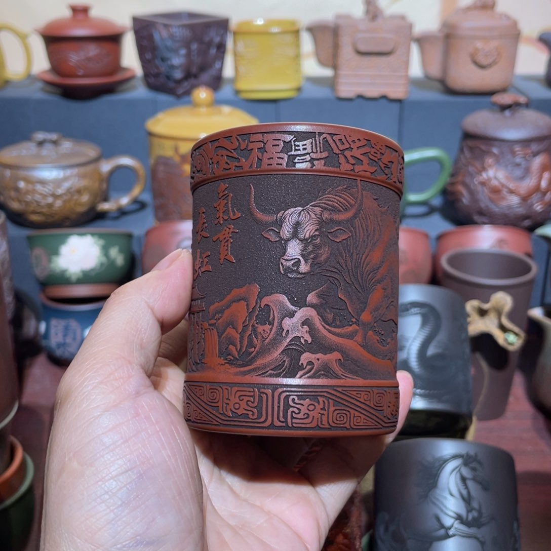 原矿紫砂手工主人杯