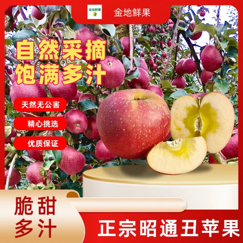 云南昭通冰糖心丑苹果新鲜脆甜多汁当季水果