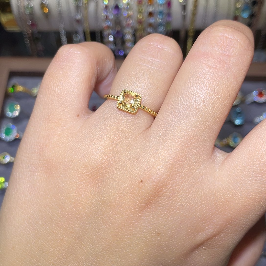 黄晶耳饰银S925镶嵌456677