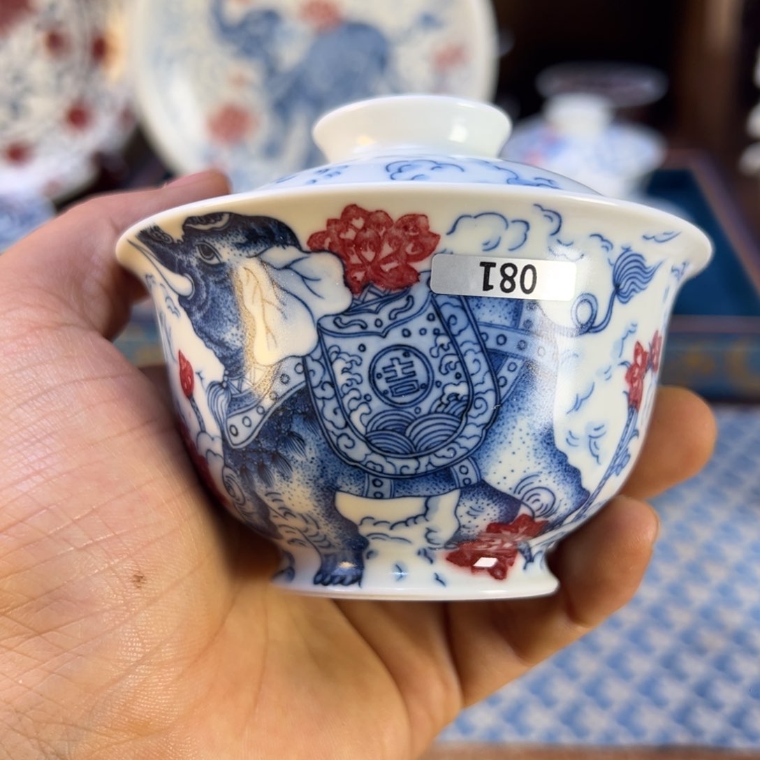 摆件诗****2微瑕景德镇手工手绘陶瓷