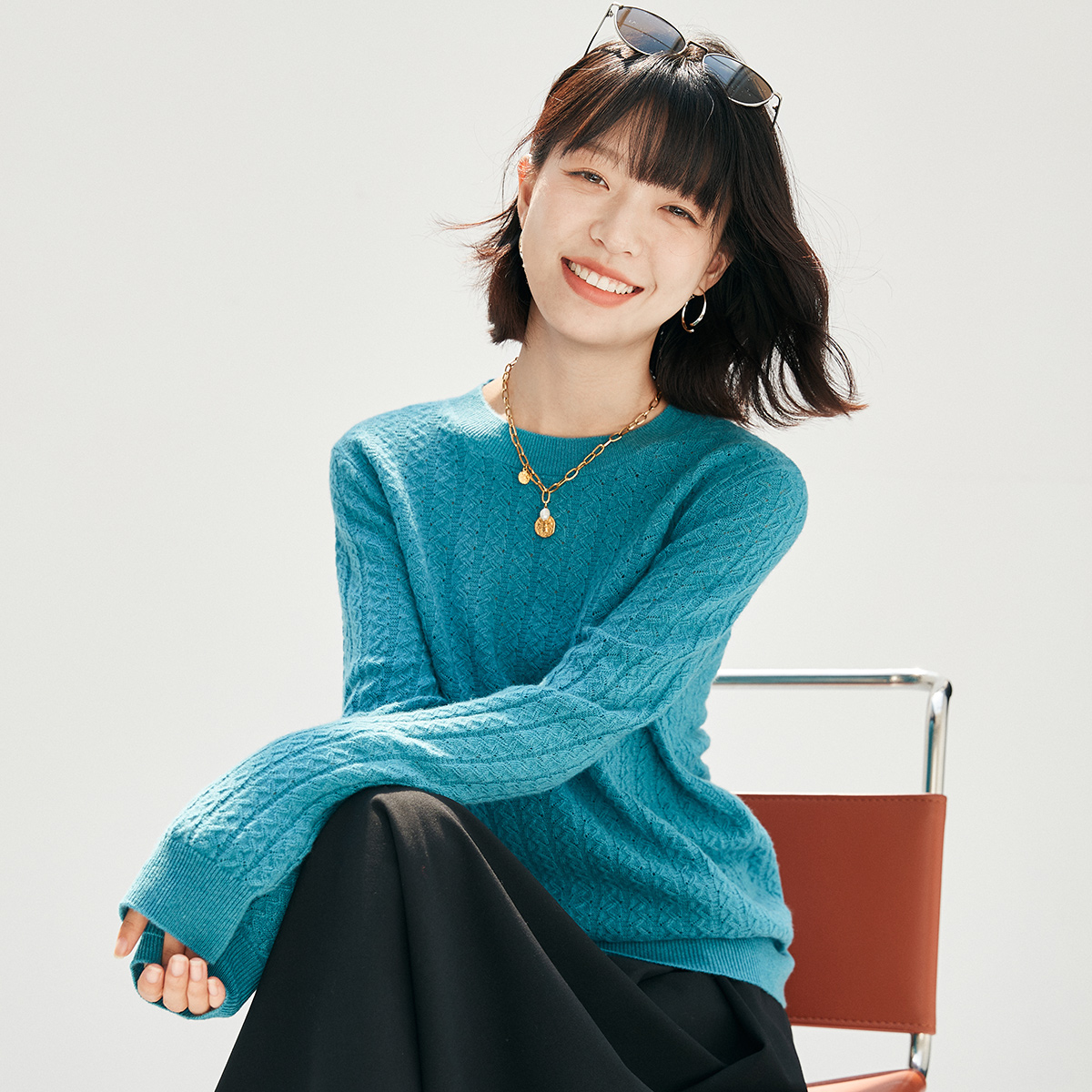 【粉丝福利】秋冬绵羊毛打底衫LS22116Y